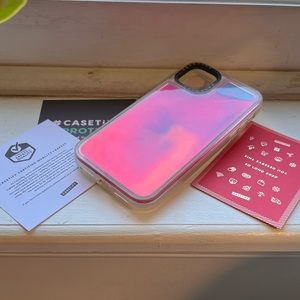 Casetify Liquid Glow in the dark iPhone 11 case pink & blue